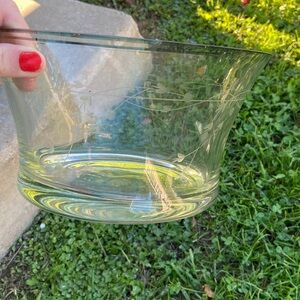 Vintage Clear Floral Bowl